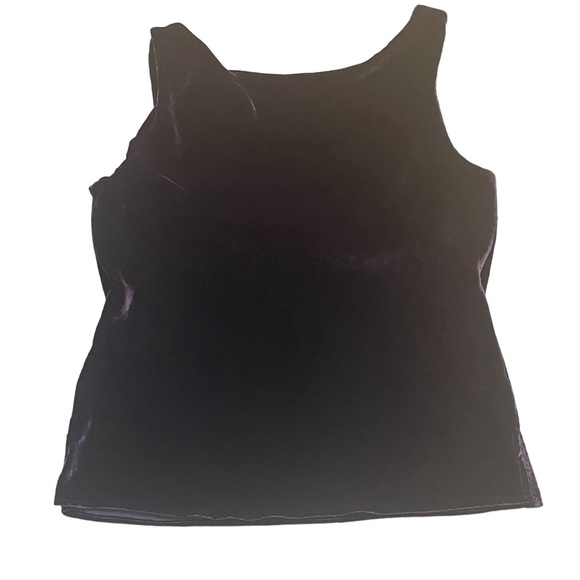 Chalet woman’s deep purple velvet sleeveless top, size medium - Picture 3 of 7